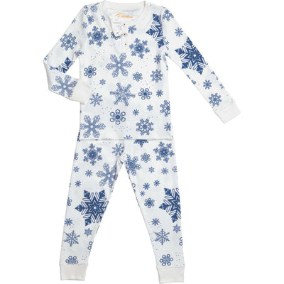 Baby Pyjama Set - Snowflake Blue - 1y - Pajamas