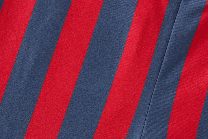 Baby Striped Tencel™ Leggings - Blue/Red Stripe - Leggings