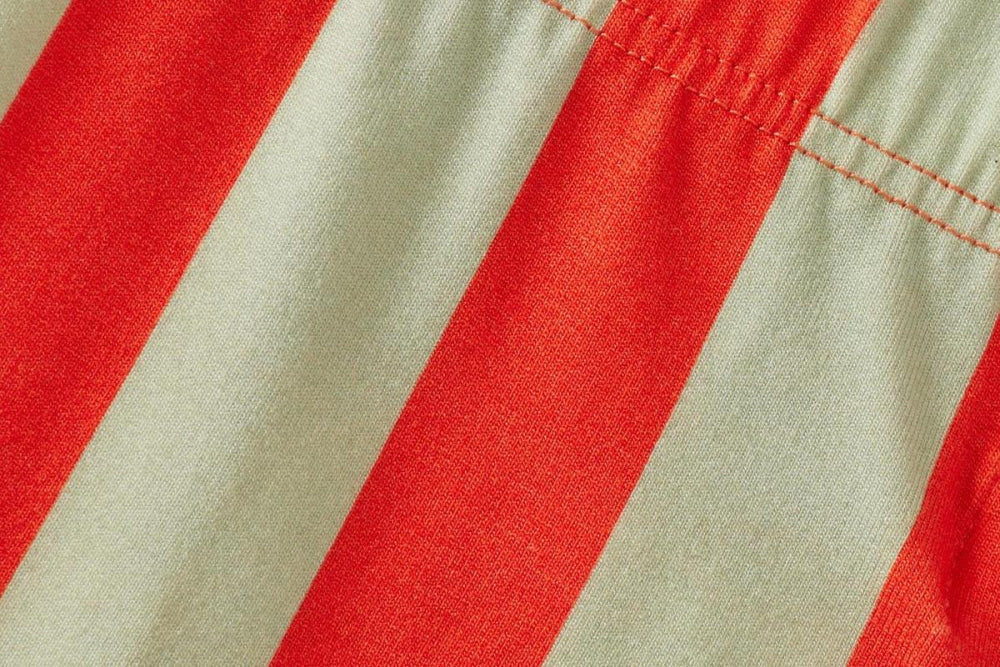 Baby Striped Tencel™ Leggings - Orange/Green Stripe - Leggings