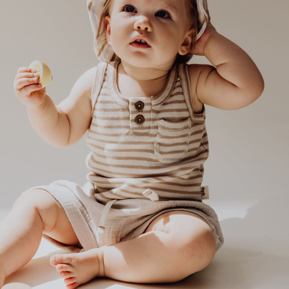 Baby Tank Top - Bronze Stripe - Tank Top