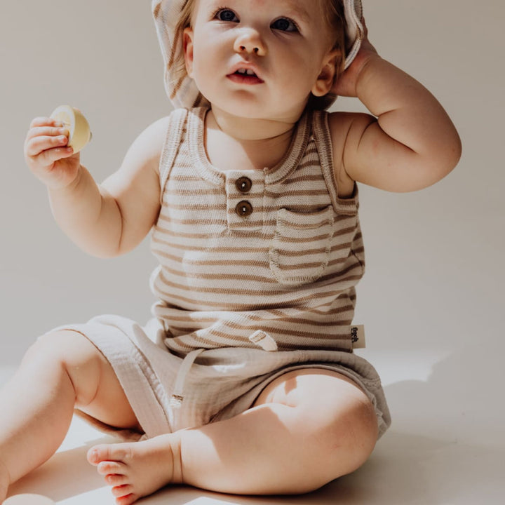 Baby Tank Top - Bronze Stripe - Tank Top