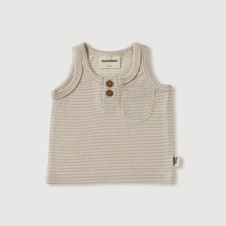 Baby Tank Top - Stone Stripe - Tank Top