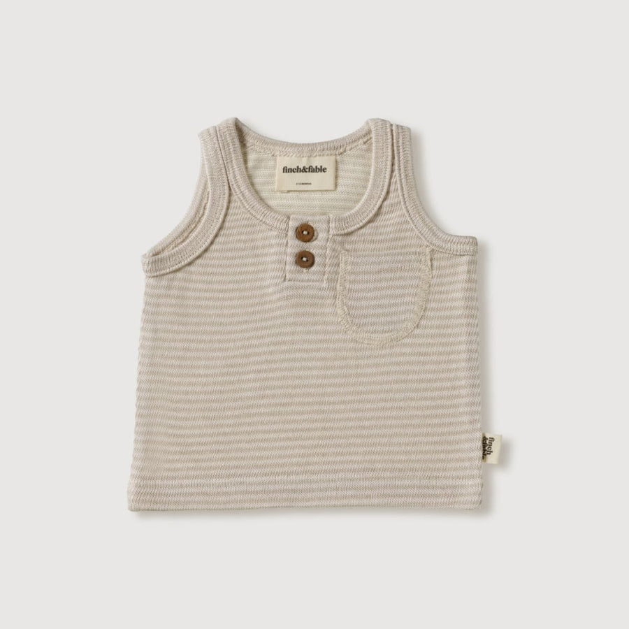 Baby Tank Top - Stone Stripe - Tank Top