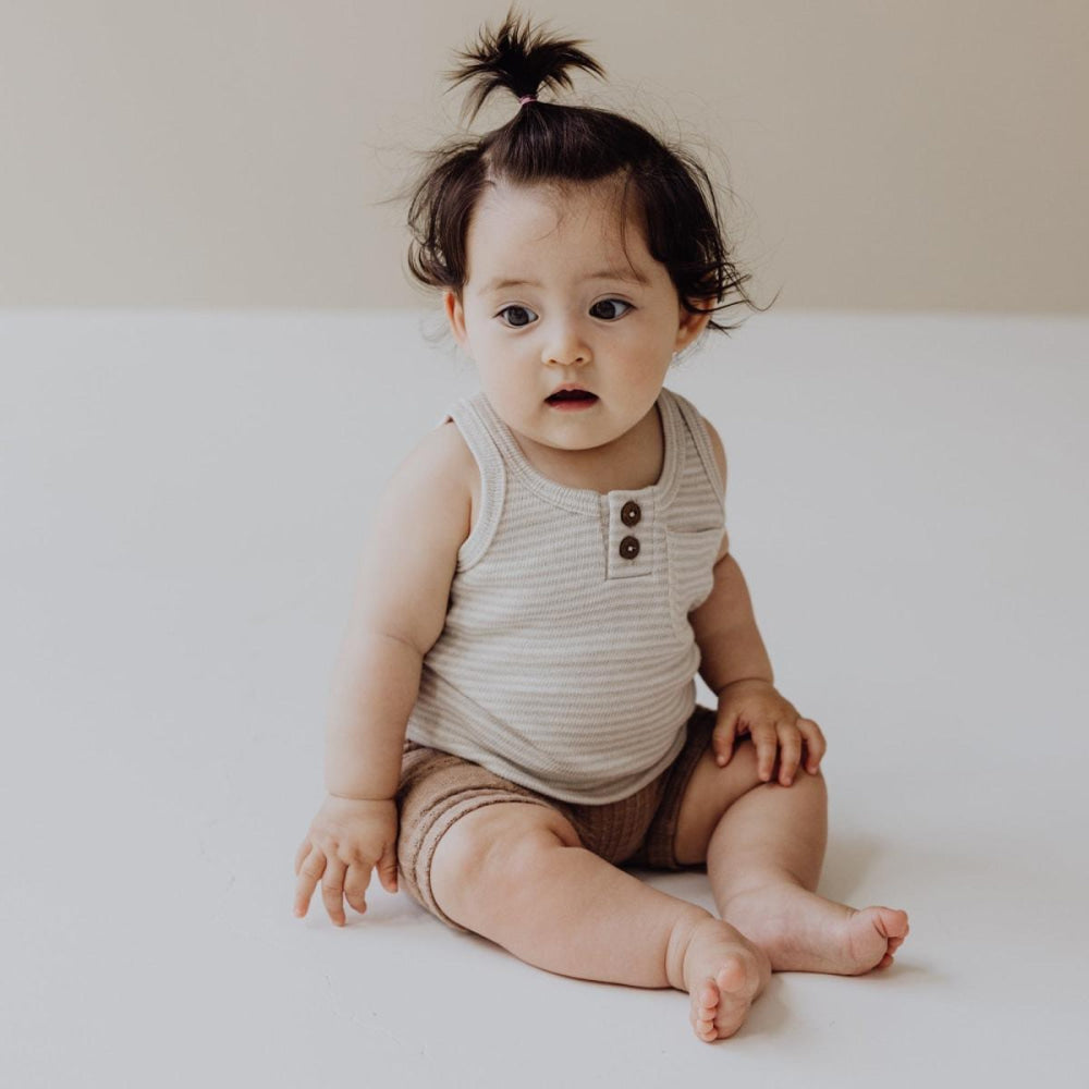Baby Tank Top - Stone Stripe - Tank Top