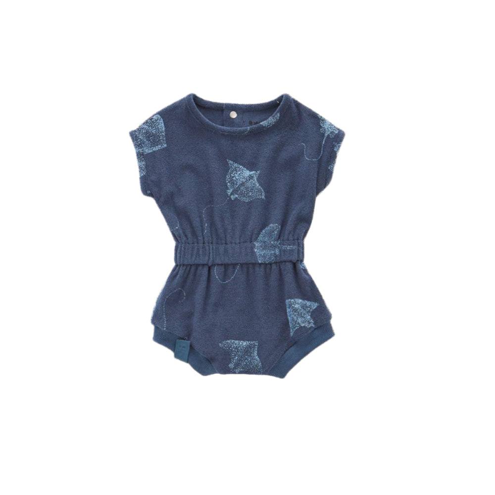 Baby Terry Romper - Navy - Romper