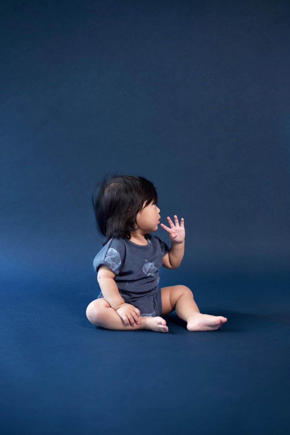 Baby Terry Romper - Navy - Romper