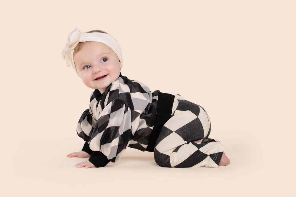Baby Tulle & Terry Sweatshirt - Black - Sweatshirt