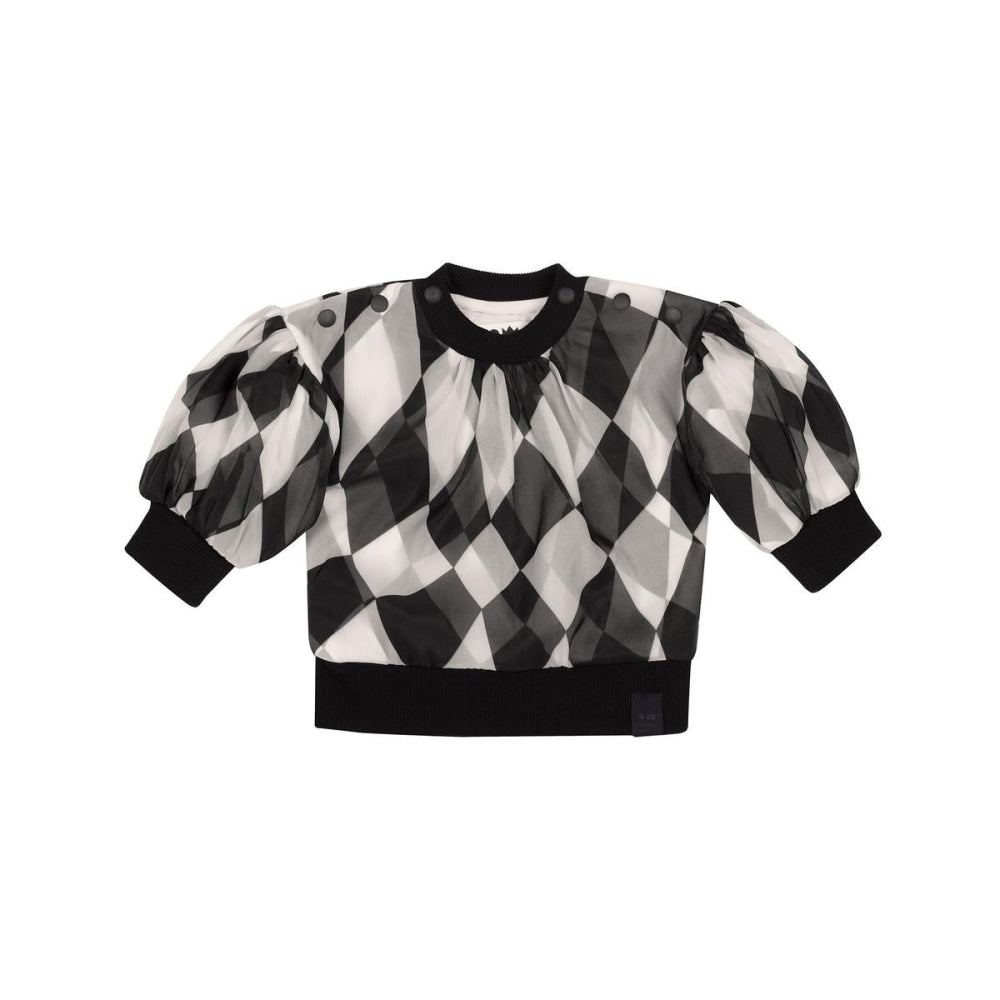 Baby Tulle & Terry Sweatshirt - Black - Sweatshirt