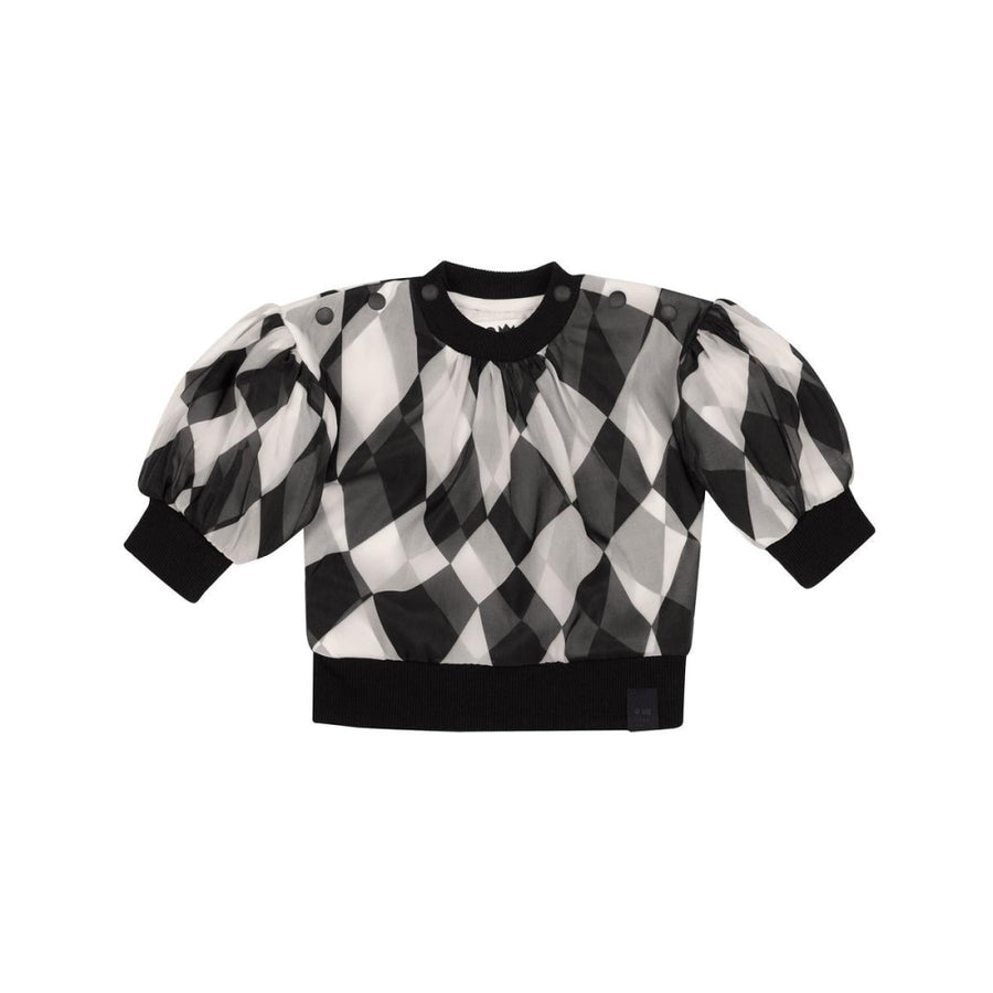 Baby Tulle & Terry Sweatshirt - Black - Sweatshirt
