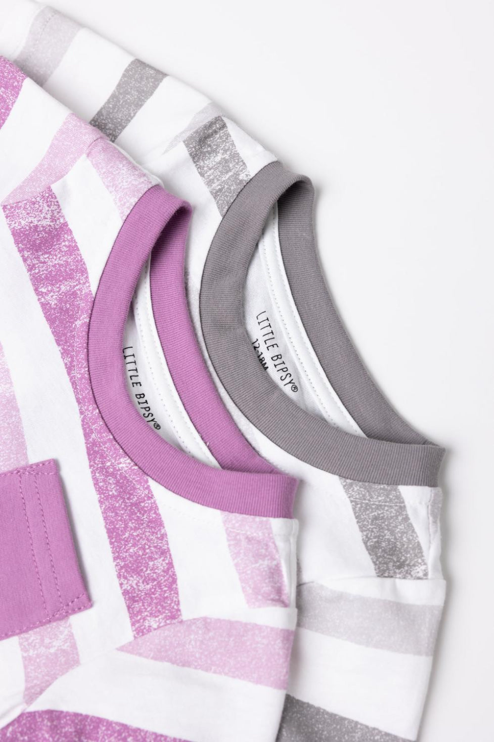 Baby Watercolor Striped Classic Tee - Charcoal - T-shirt