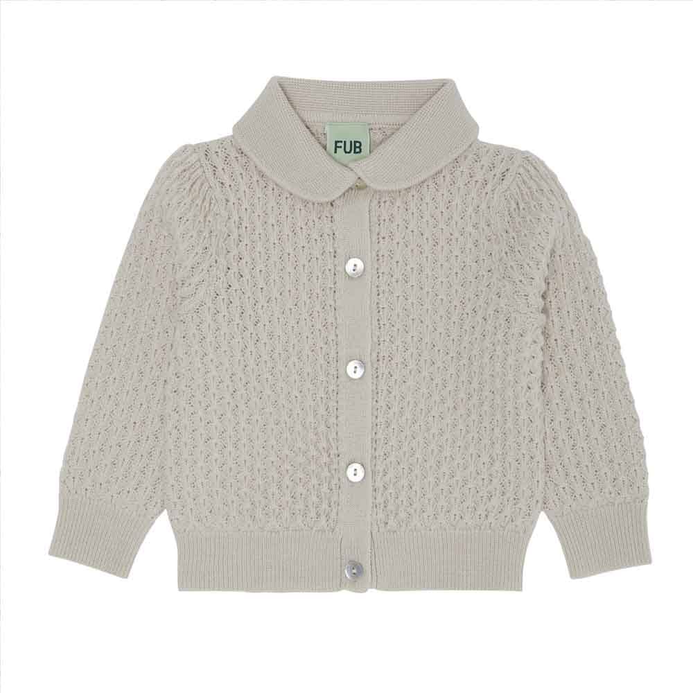 Baby Pointelle Cardigan - Ecru Cardigans FUB 