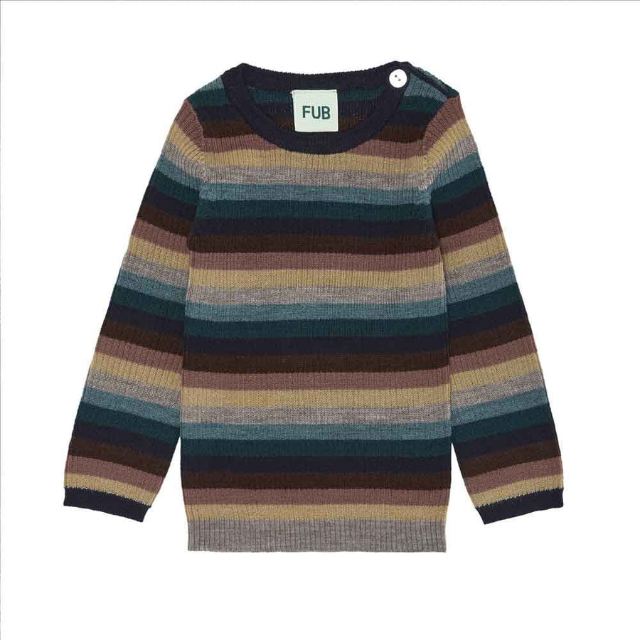 Baby Rib Blouse - Multi Stripe Sweaters FUB 