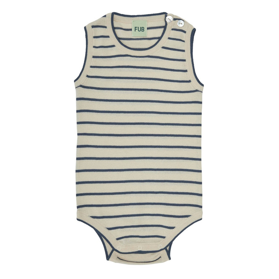 Baby Body - Ecru/Indigo Bodysuits + Onesies FUB 