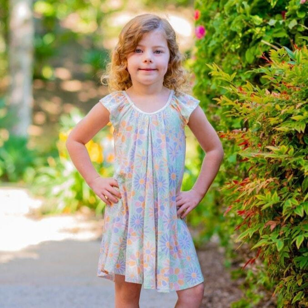 Babydoll Dress - Groovy Flowers - Blouse