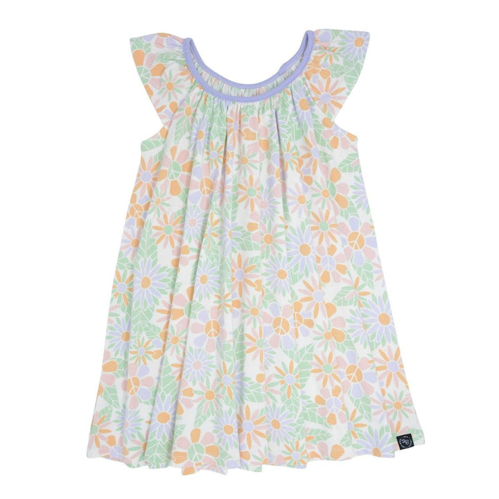 Babydoll Dress - Groovy Flowers - Blouse