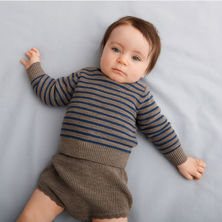 Baby Rib Sweater - Beige Melange