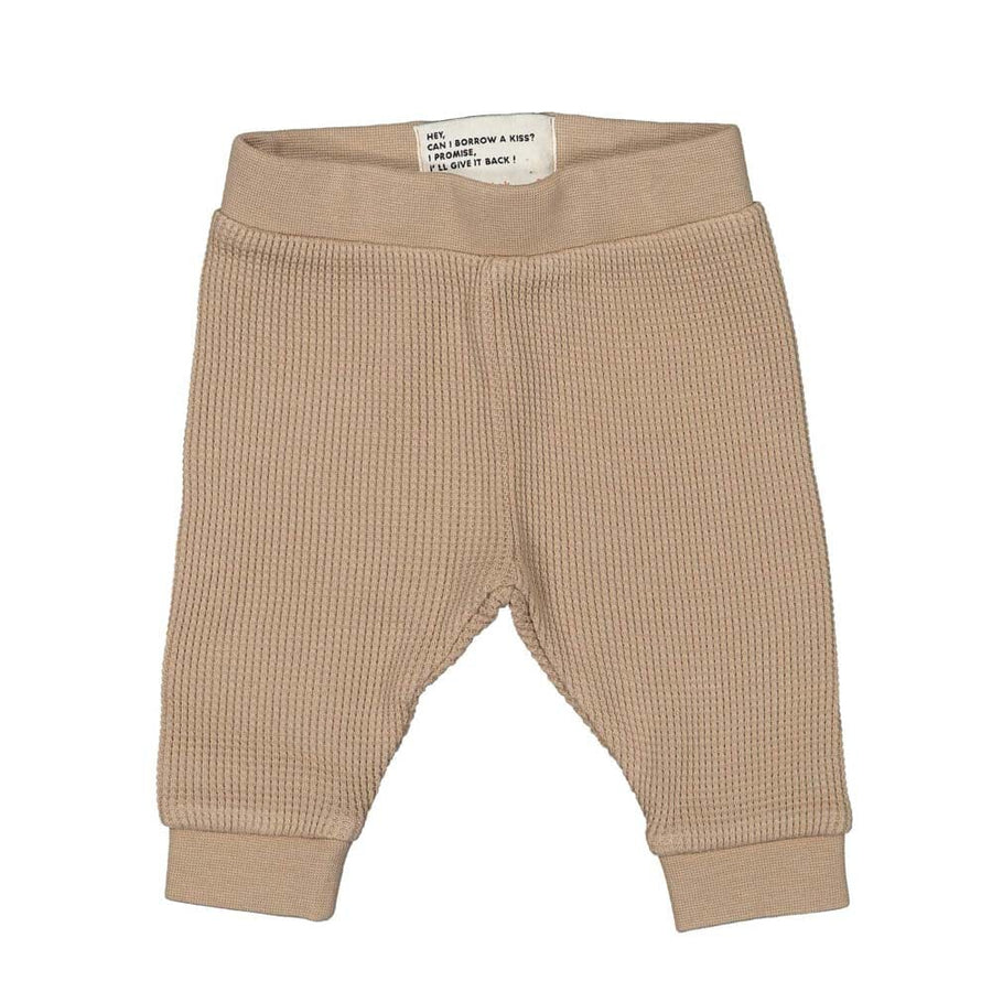 Leggings - Light Brown Waffle Jersey Leggings Piupiuchick 