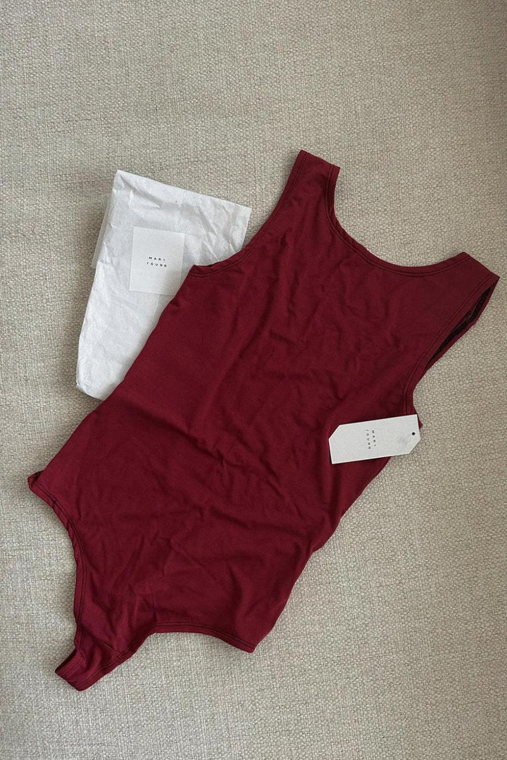 Backless Thong Bodysuit - Wine - FINAL SALE - XL - Bodysuit