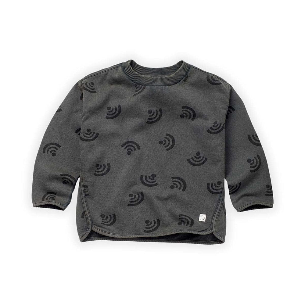 Wifi Print Sweatshirt - Asphalt Sweats Sproet & Sprout 