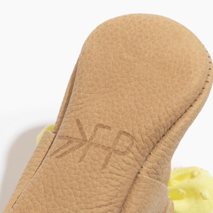 Banana Cream Knotted Bow Baby Shoe - ’Flats - Baby Kids Adult All’