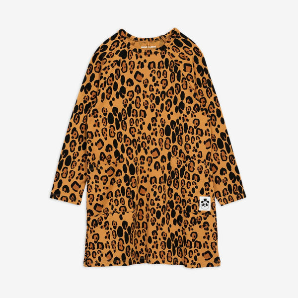 Basic Leopard Ls Dress - Beige - Dresses