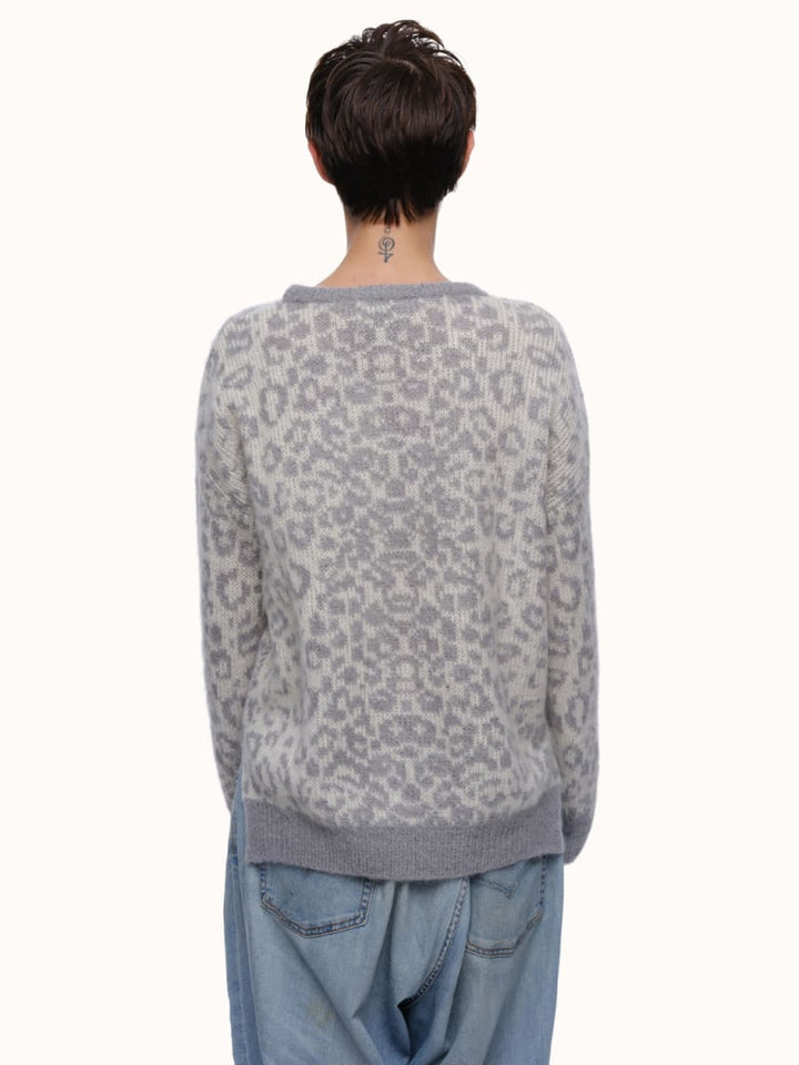 Kimry Leopard Crewneck - Cream