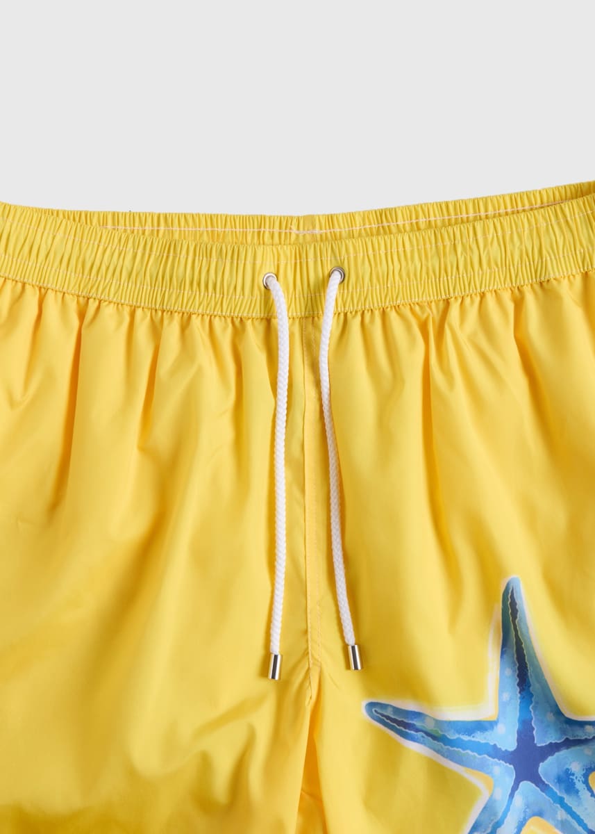 Starfish Print Swim Trunk - Yellow
