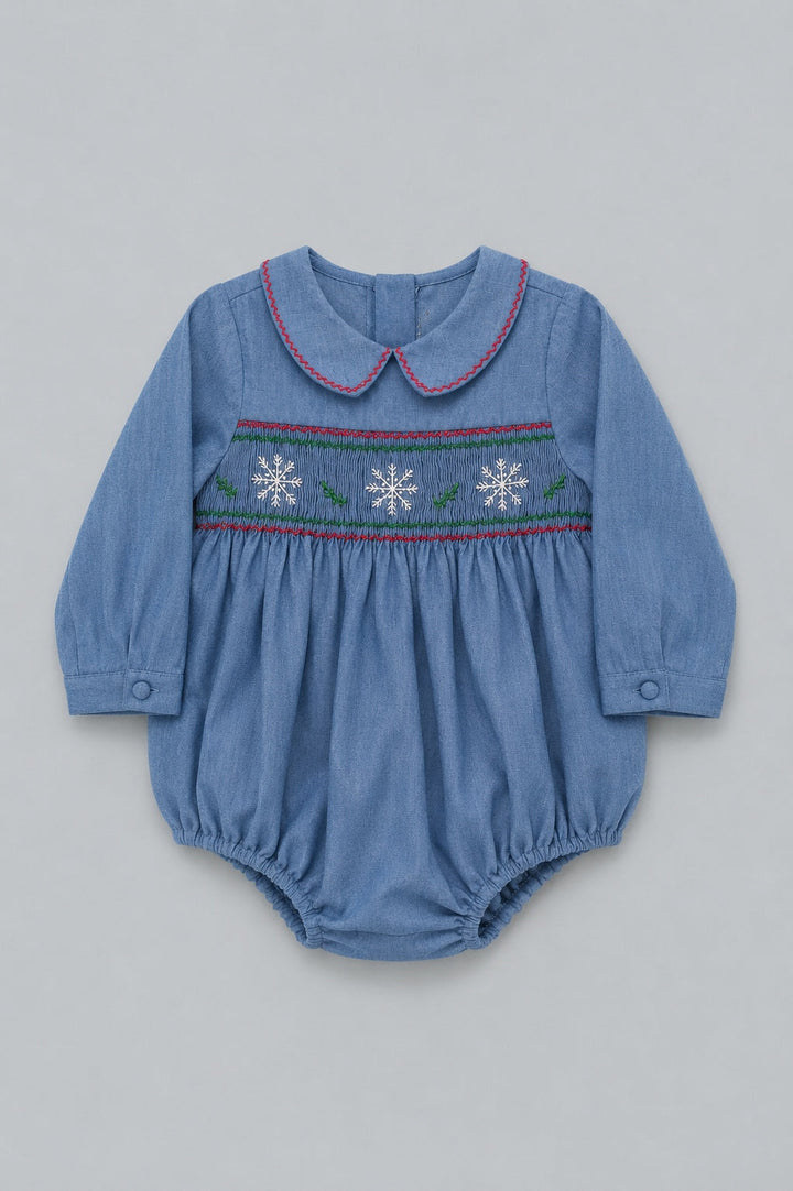 George Long Sleeves Baby Boy Bubble - Blue