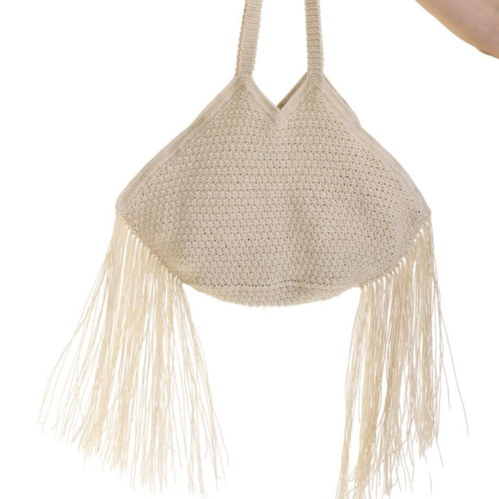 Beach Fringe Bag - Sand - One Size - Shoulder Bag