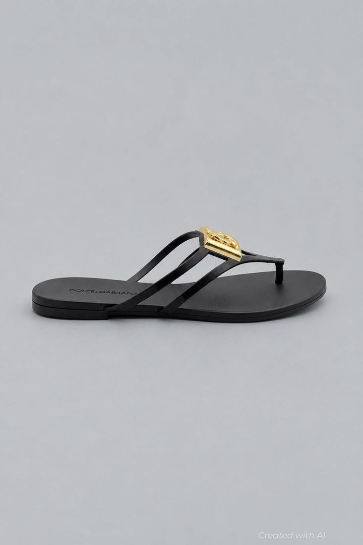 Beachwear Sandals - Black/Gold - US W 9 - Sandals