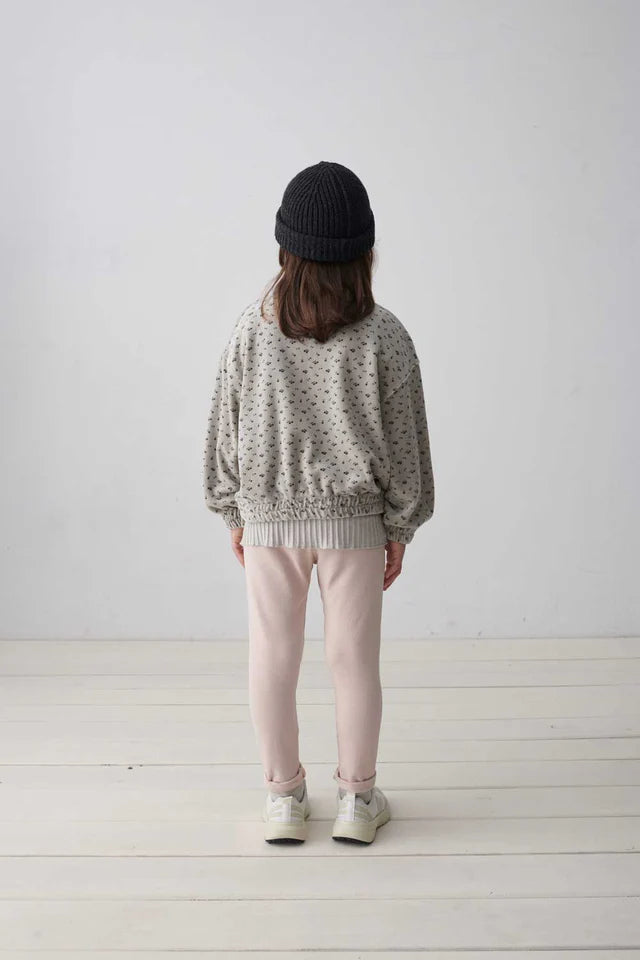 Velour print sweatshirt - Light grey