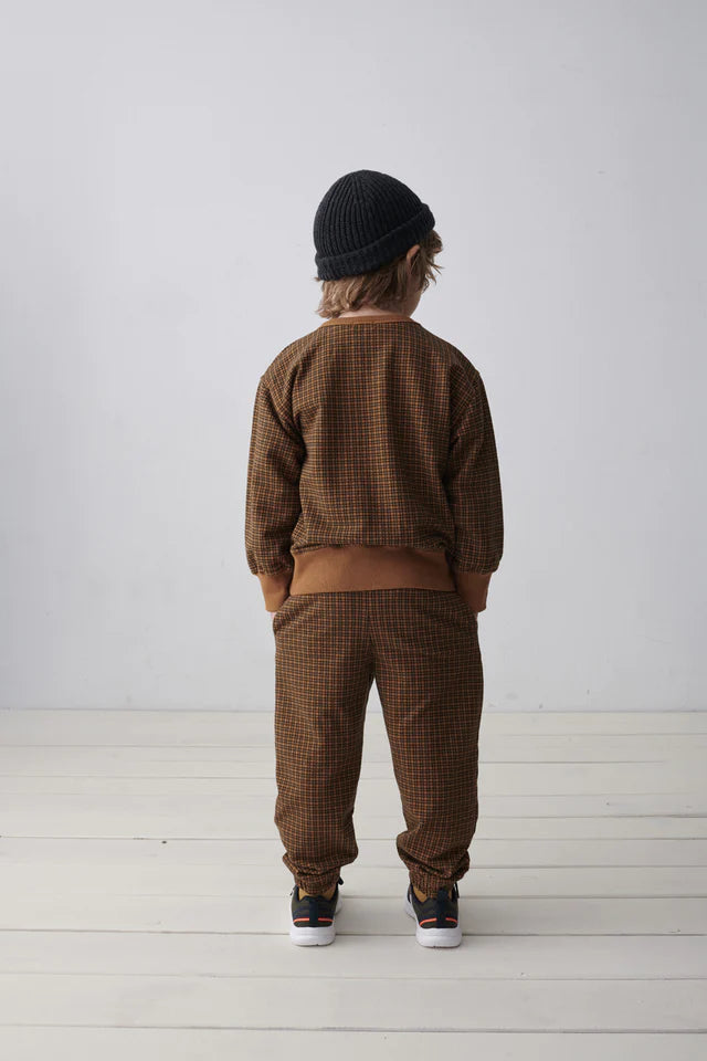 Organic Gingham Baby Sweatshirt & Leggings - OIl