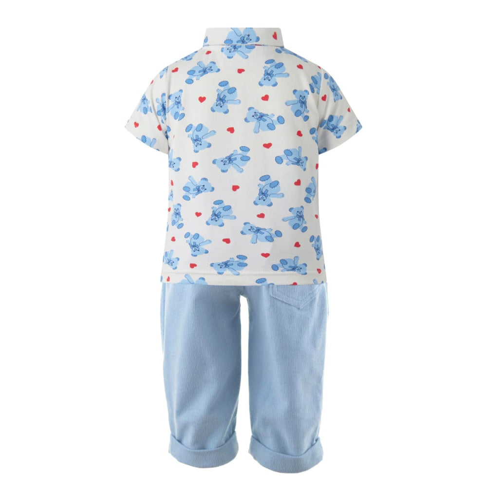 Bear Hearts Polo & Trousers Set - Polo