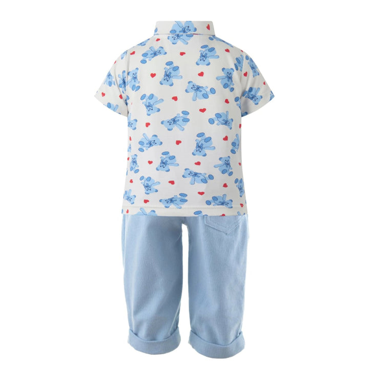 Bear Hearts Polo & Trousers Set - Polo