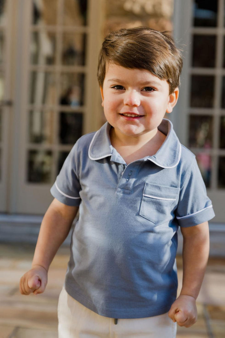 Beau Polo in Flint Blue - Polo