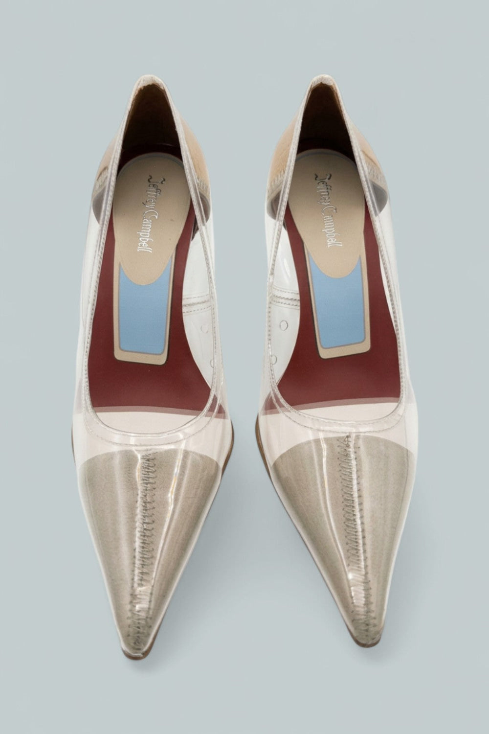 Behold Pumps - Clear Beige Combo - 9.5 - Stiletto