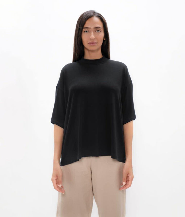 Beirut Boxy Tee - Black - XS - T-shirt