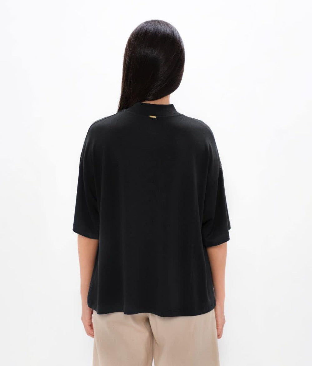 Beirut Boxy Tee - Black - XS - T-shirt