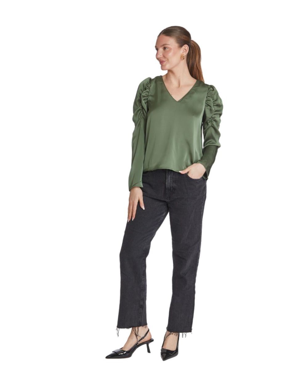 Bella Top - Moss-green - blouse - baby