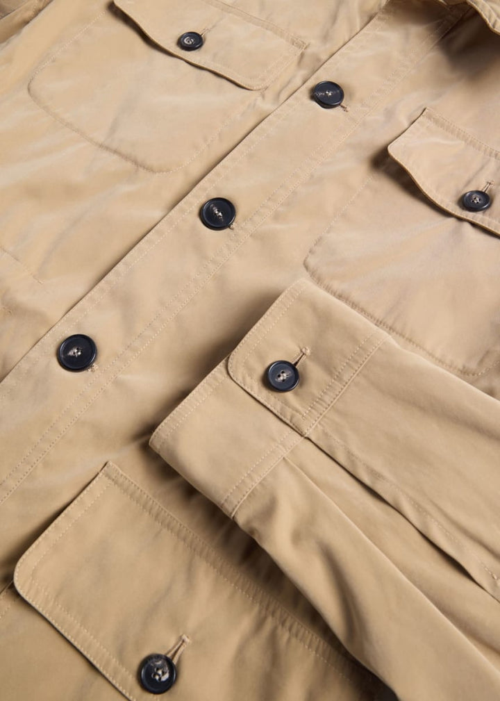 Belsetta Safari Jacket with Suede Trim - Khaki - XXL (46) - Jacket