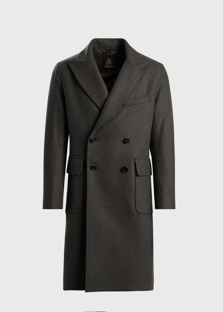 Belted Structured Coat - Olive - Trench Coat