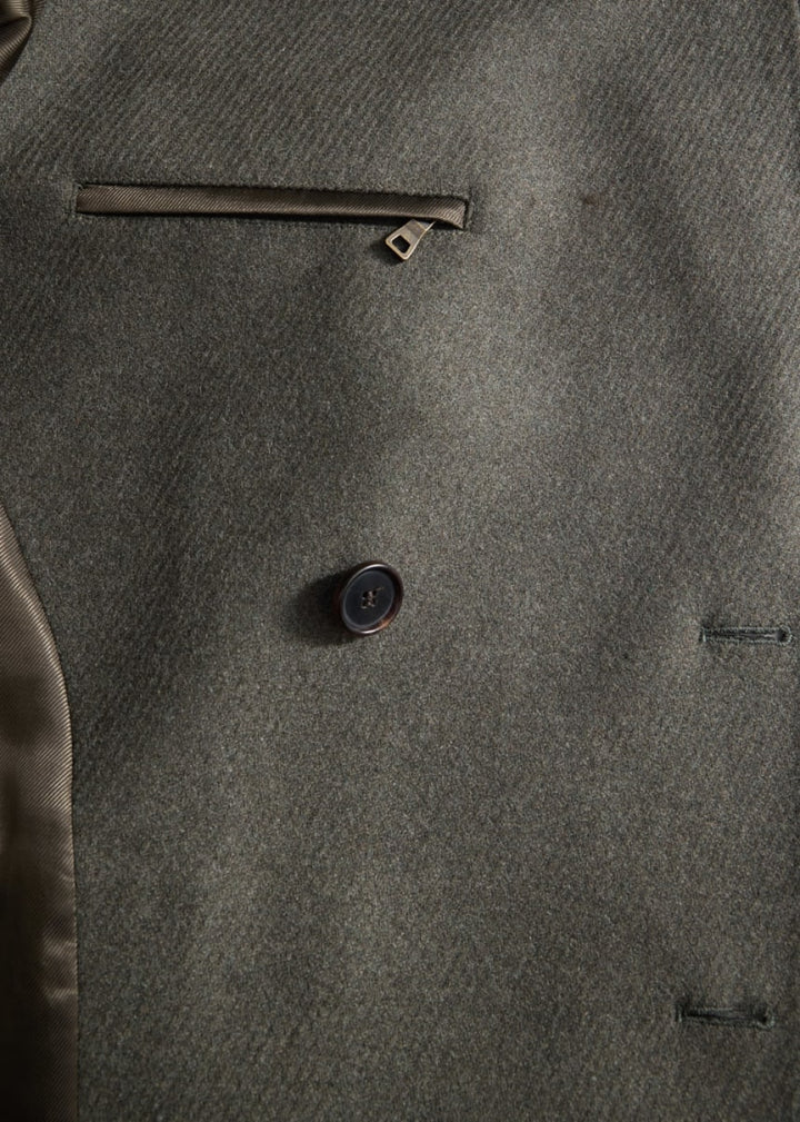 Belted Structured Coat - Olive - Trench Coat