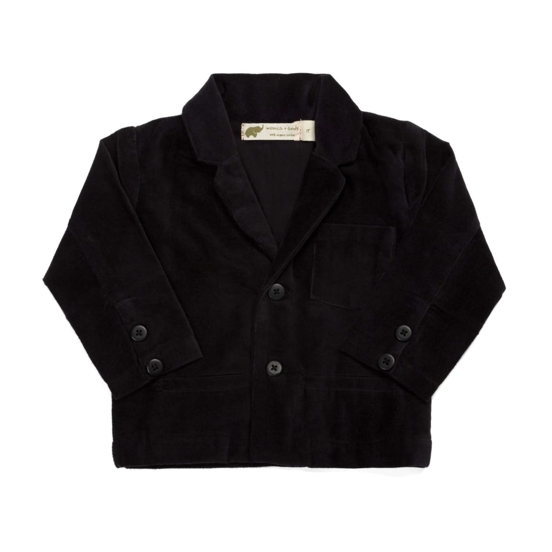 Velveteen Blazer - Black