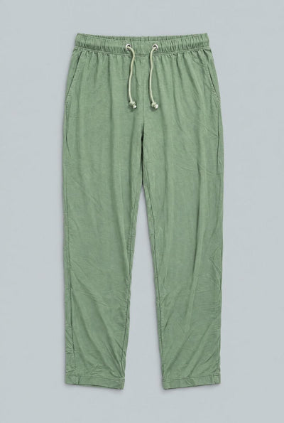 Kids Drawstring Waist Jogger Pant In Ultra Soft French Terry - Green