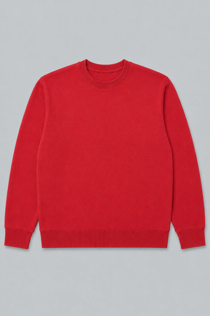Classic Crew Neck Sweatshirt - Red
