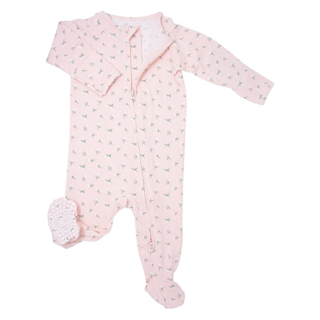 Luxaboo Zipper Footie - Baby's Breath