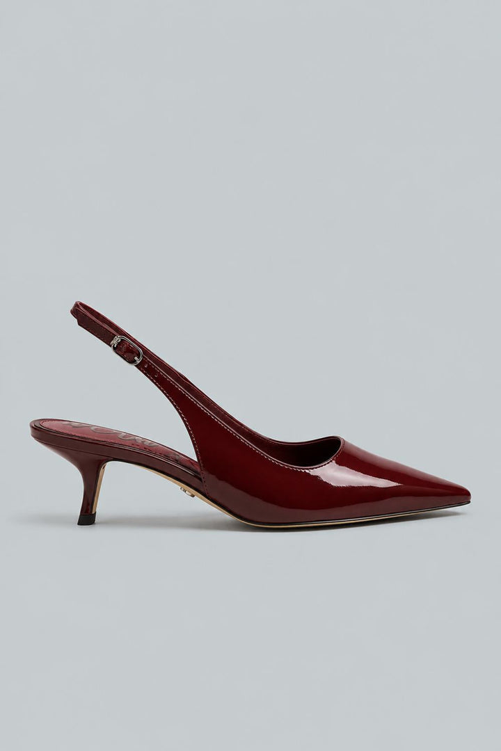 Bianka Slingback Dress Sandals - French Merlot Patent - 6.5 M - Slingback