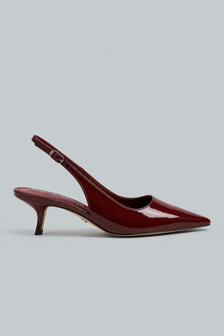 Bianka Slingback Dress Sandals - French Merlot Patent - 6.5 M - Slingback