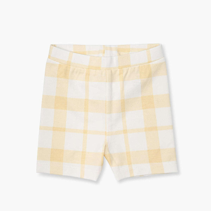 Bicycle Shorts - Yellow Gingham - 0-3m - Shorts