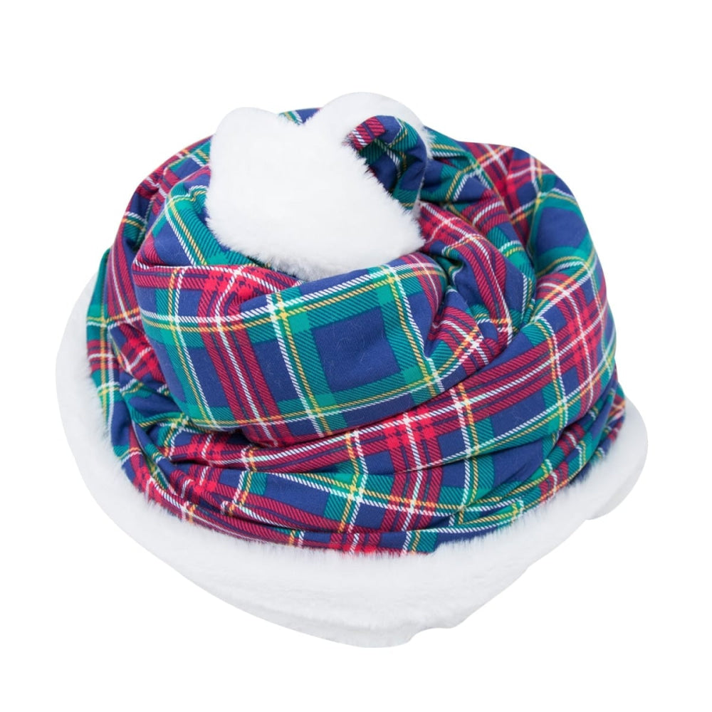 Big Kid Fur Blanket - Navy Tartan - OS - Blanket